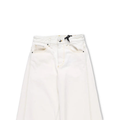 MONCLER GENIUS X Alicia Keys Womens Wide Leg Jeans Neutrals High Waist 40 RRP525 — View 2