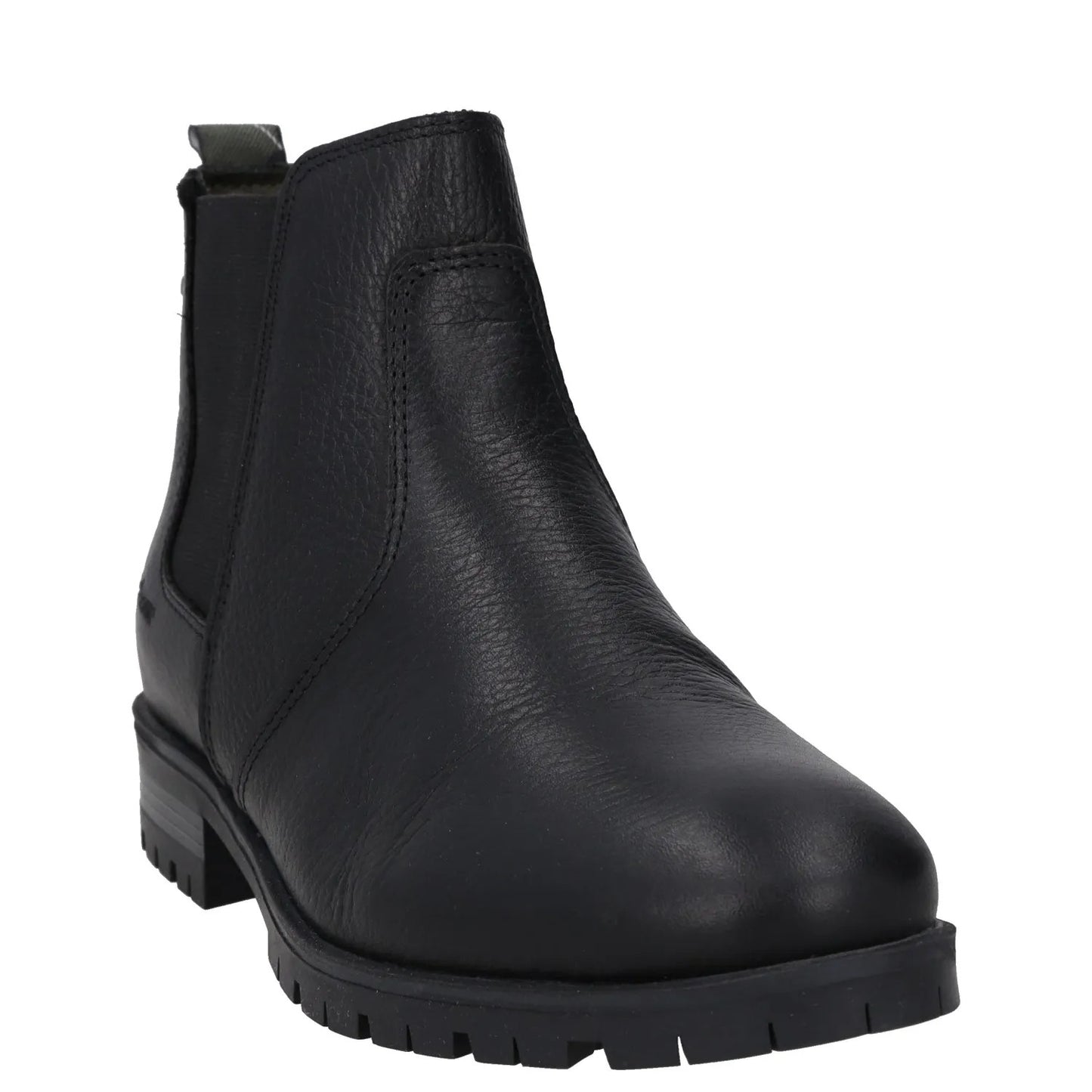 BARBOUR Womens Chelsea Boots Black Leather Ankle Pull On Rubber Sole UK 4 RRP129 — View 2