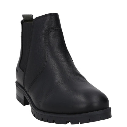 BARBOUR Womens Chelsea Boots Black Leather Ankle Pull On Rubber Sole UK 4 RRP129 — View 2