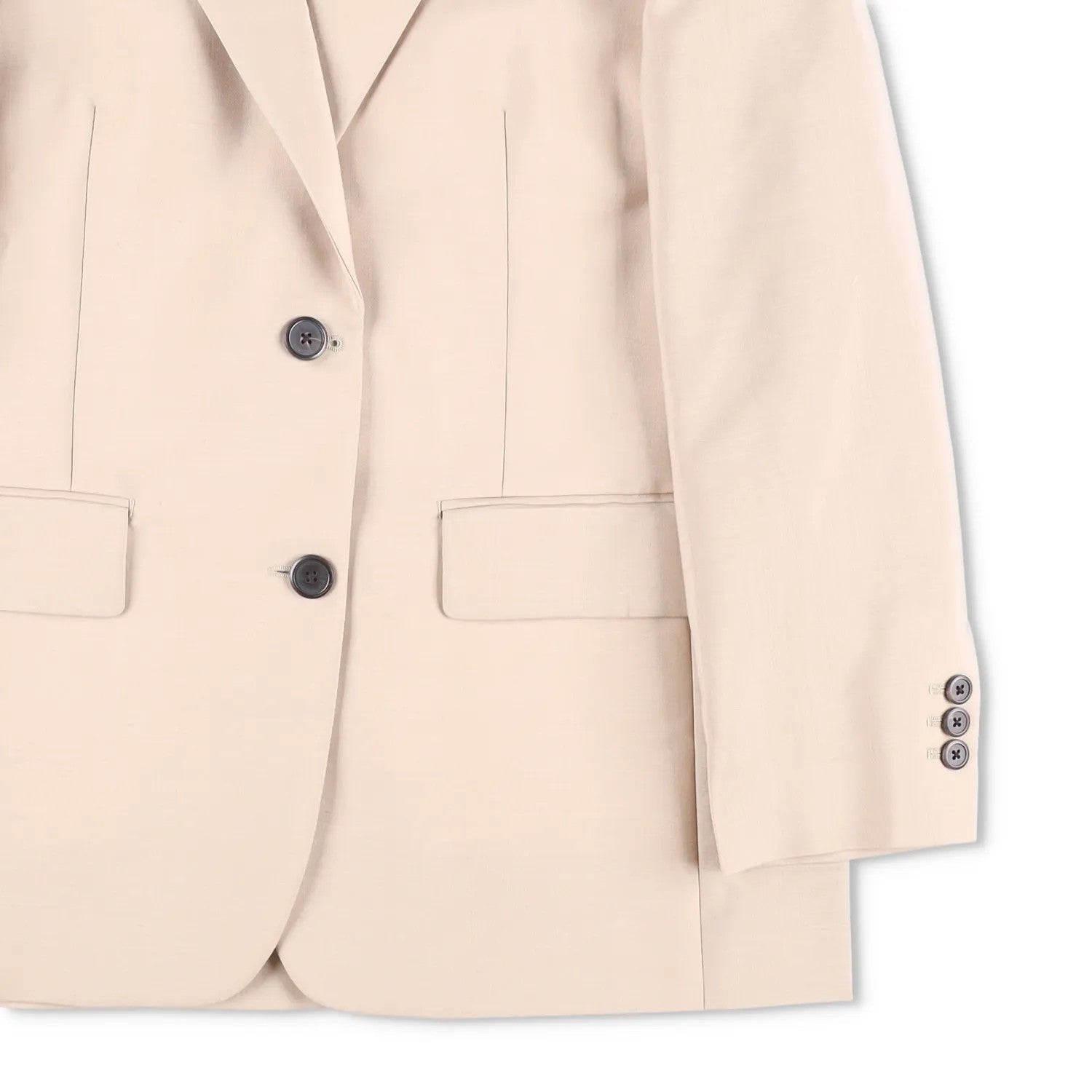 PRADA Women Blazer Jacket Long Sleeve Single Breasted Beige Suit Size 42 RRP2954 — View 4