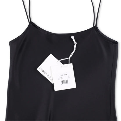 THE ROW Womens Biggins Top Silk Camisole Tank Black Spaghetti Strap S RRP 1430 — View 7