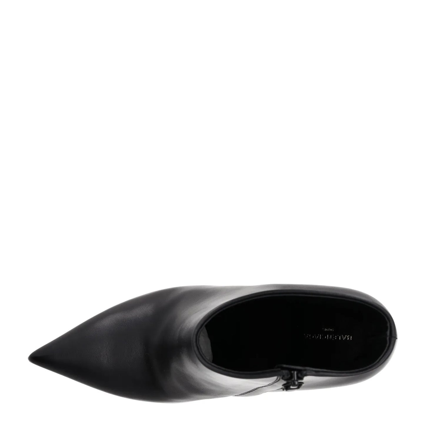 BALENCIAGA Womens Pointed Toe Booties Zip Closure Black Leather UK 6 RRP 875 — View 7