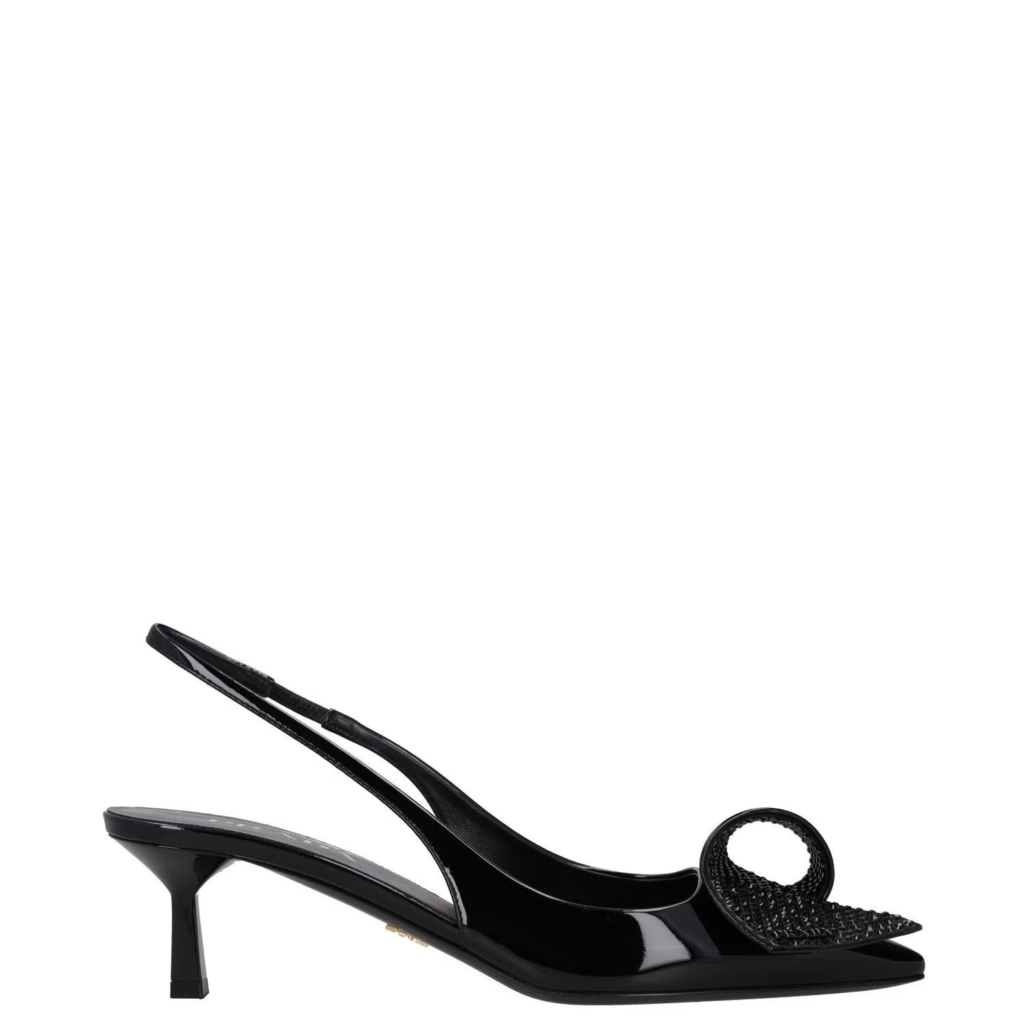 PRADA Womens Modellerie Torchon 55 Mid Heel Point Toe Pumps Black EU 39 RRP 1320