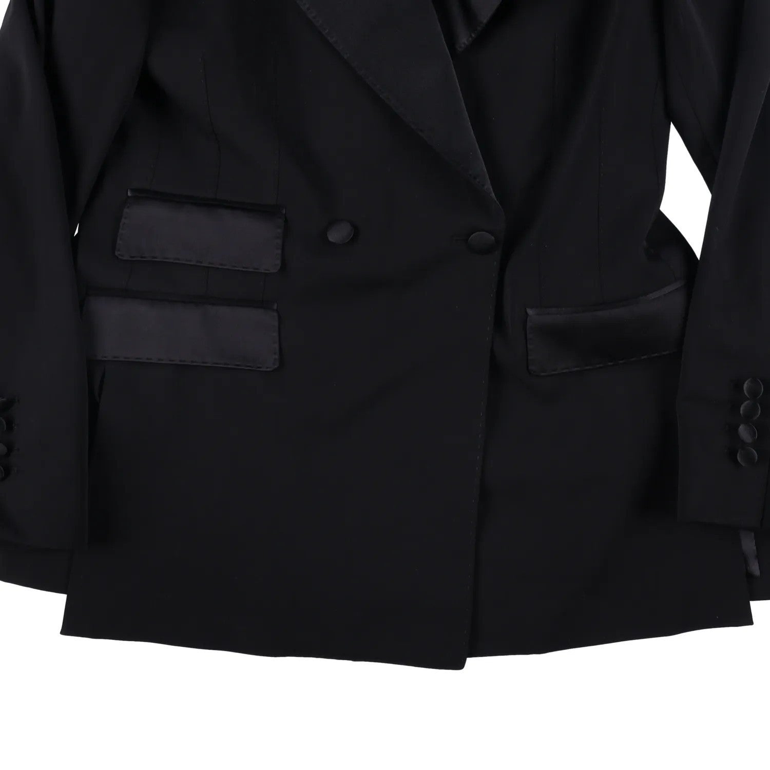 DOLCE & GABBANA Womens Jacket Blazer V-Neck Long Sleeve Black Size 40 RRP 3600 — View 3