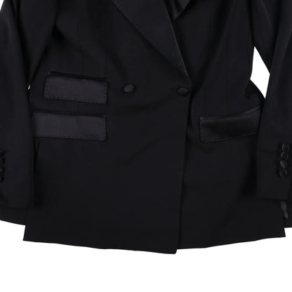 DOLCE & GABBANA Womens Jacket Blazer V-Neck Long Sleeve Black Size 40 RRP 3600 — View 3