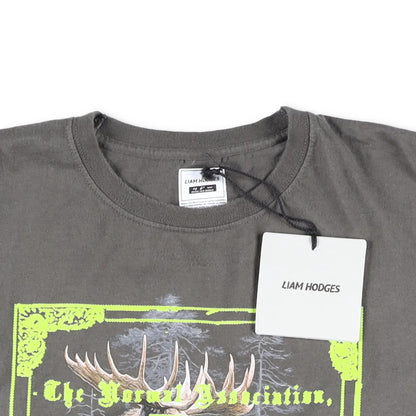 LIAM HODGES Mens T-Shirt Grey Crew Neck Short Sleeve Print Size L RRP 180 — View 6
