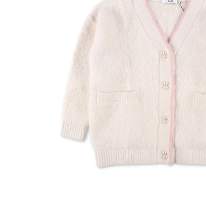 B + AB Womens Jumper Cardigan V-Neck Button Knit Pink Edge Size S RRP 350 — View 3