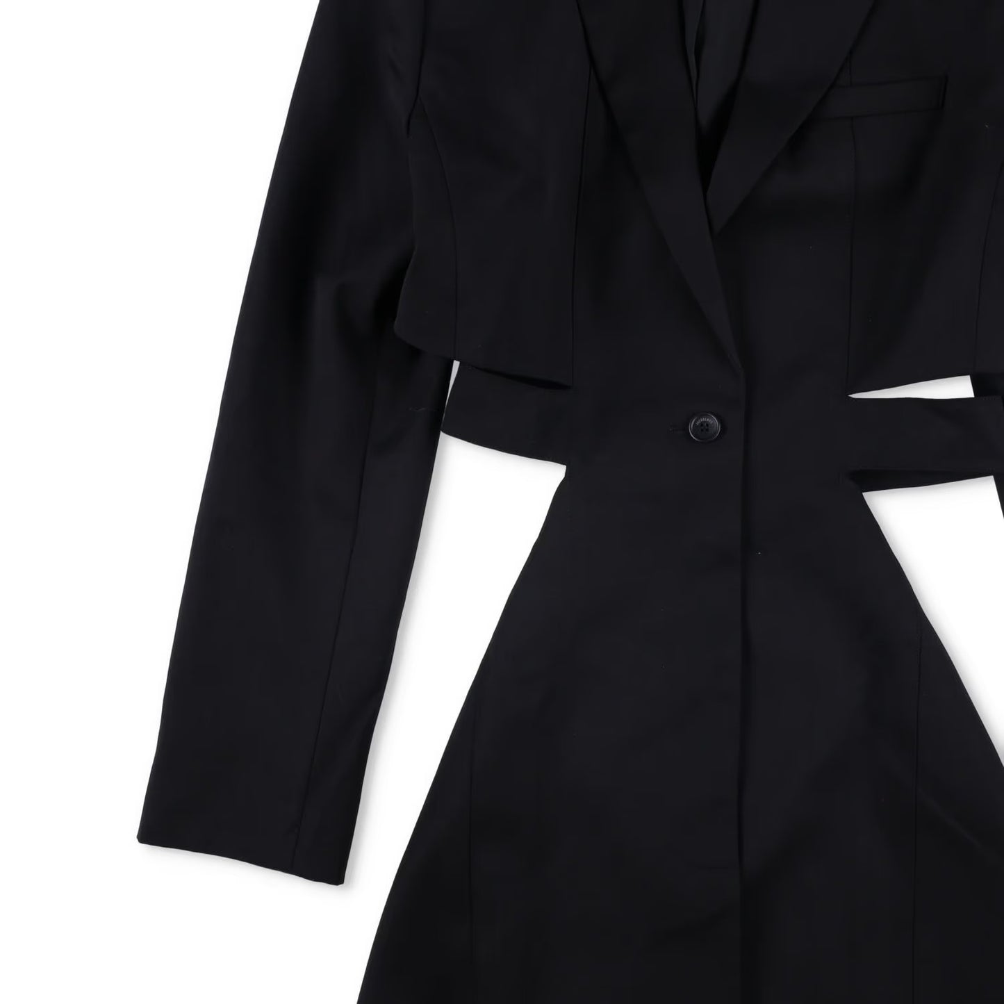 JACQUEMUS Womens La Robe Bari Long Sleeve Side C/O Mini Dress Black 40 RRP 830 — View 3