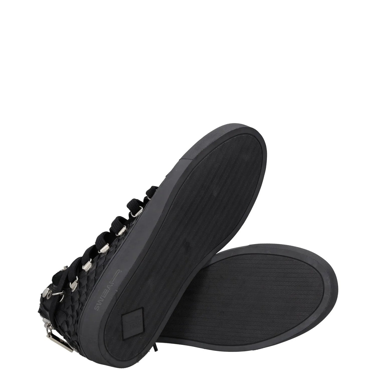 SWEAR Mens Trainers Black Leather Mid Top Lace Up Sneakers UK 6 RRP 250 — View 8