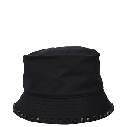 VALENTINO Mens Bucket Hat Black Rockstud Memory Techno Drill Size 58 RRP 540 — View 6