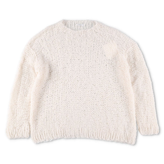 THE ROW Women Eryna Knit Sweater Crew Neck Long Sleeve Perforate White M RRP3040