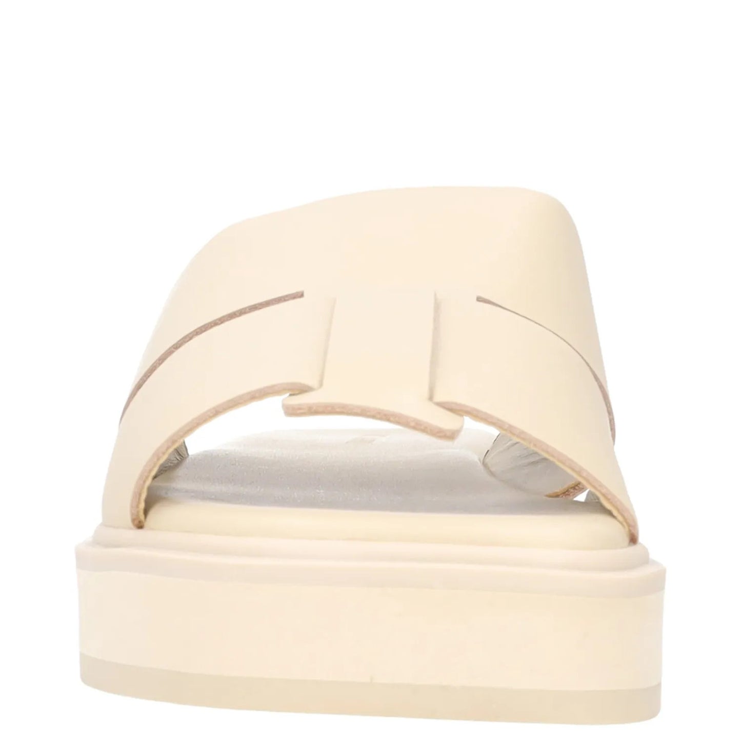 ST AGNI Womens Sliders Beige Leather Flat Open Toe 2 Straps EU 36 RRP 175 — View 2