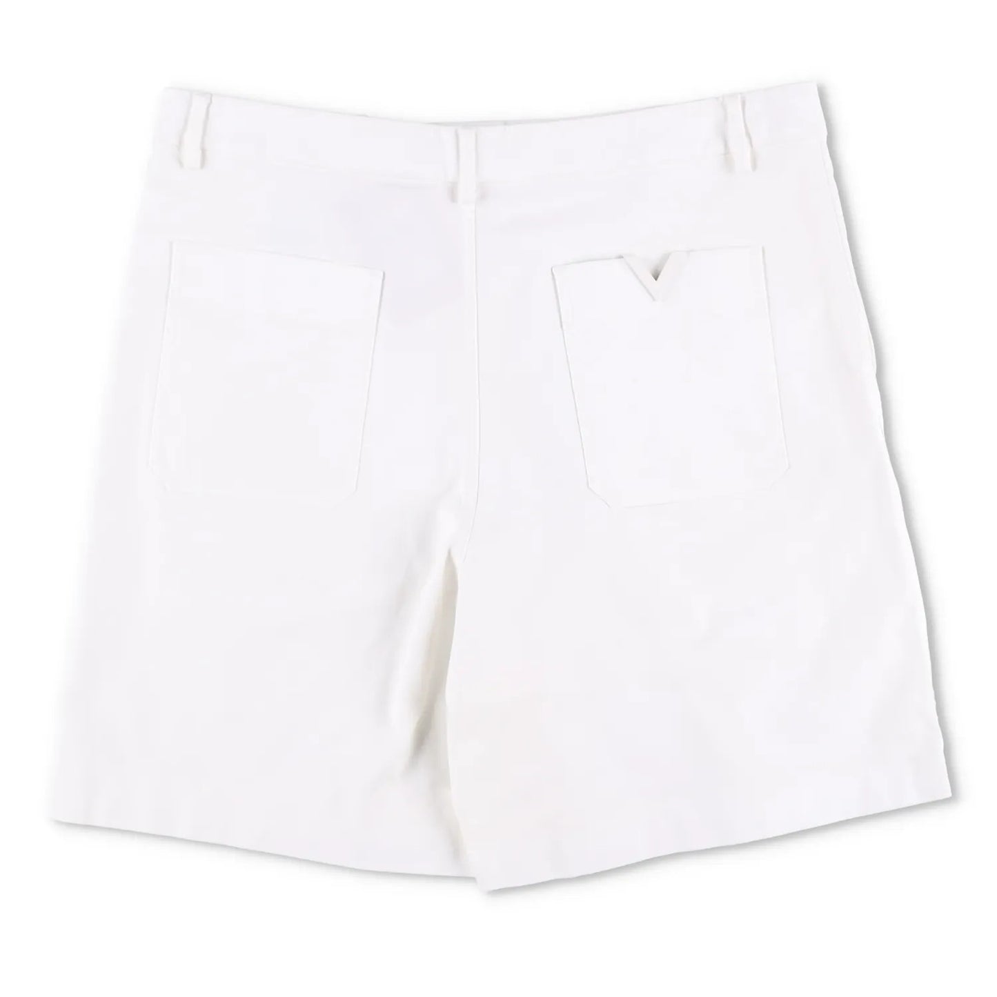 VALENTINO Men Bermuda Short Applicazioni V Metallo White Flat Front 52 RRP990 — View 10