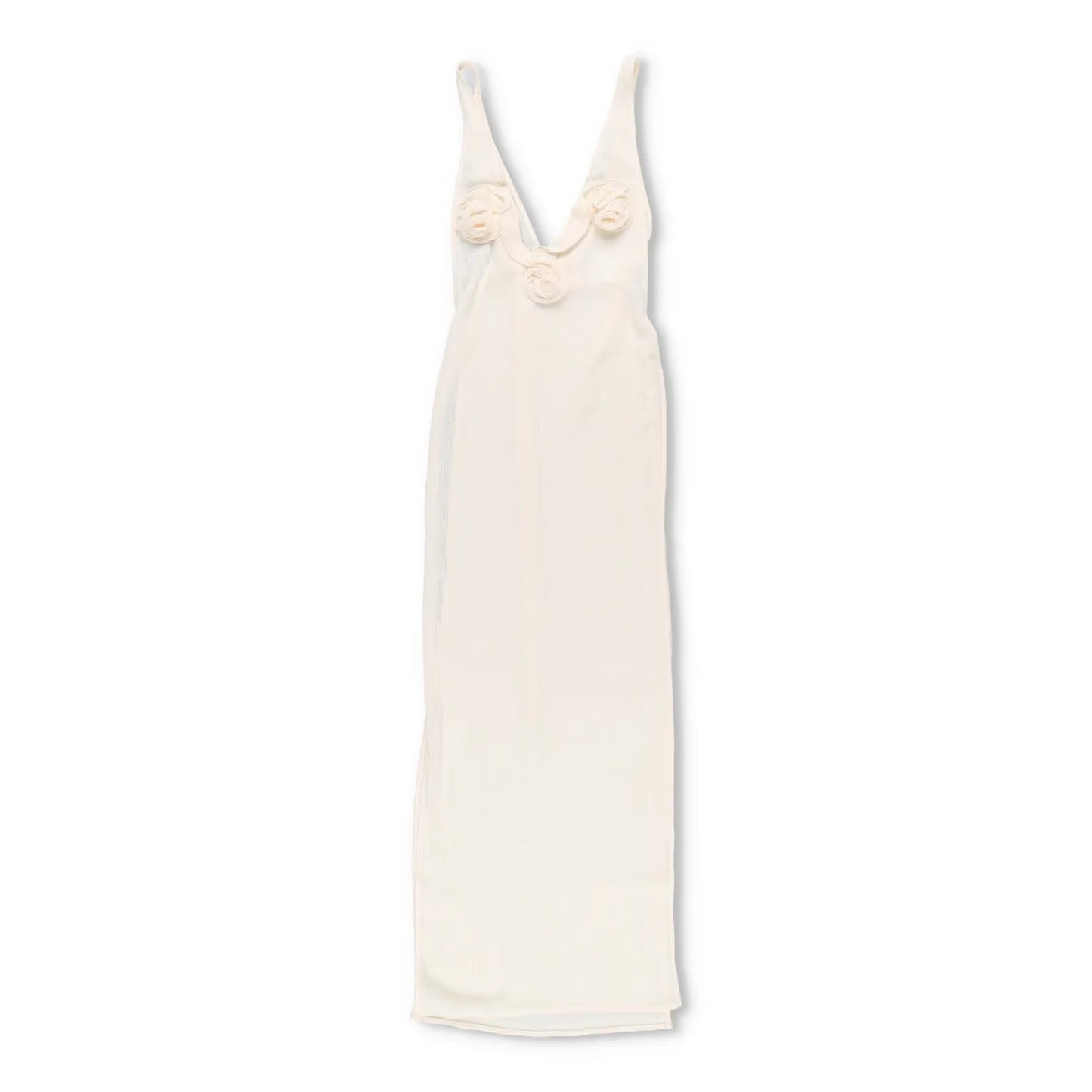 MAGDA BUTRYM Womens Dress Strappy Deep V-Neck Drape Gown Cream Size 36 RRP 1265 — View 2