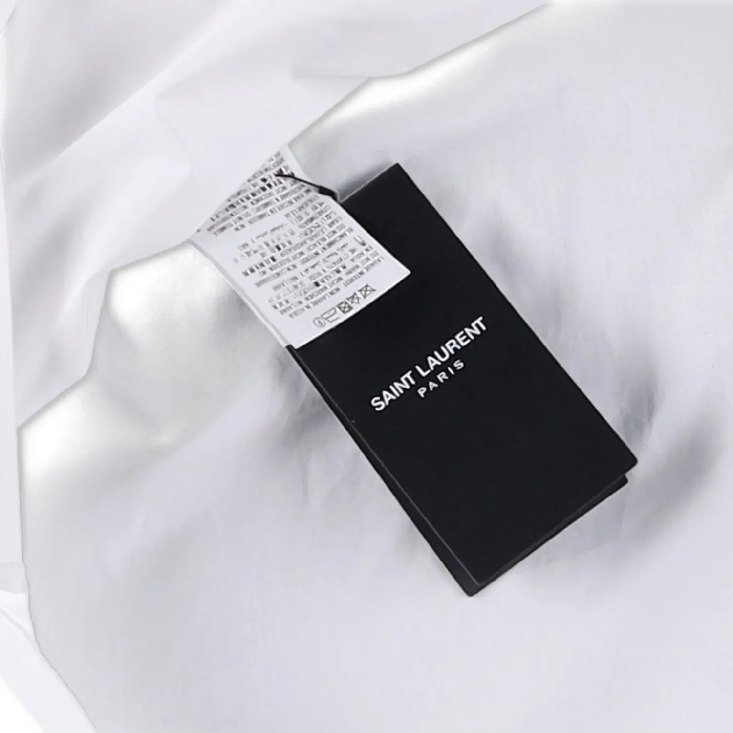 SAINT LAURENT Womens Top Shirt Long Sleeve Collared Button Up White 34 RRP 645 — View 11