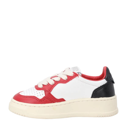 AUTRY Unisex Kids Medalist Trainers Leather Low Top White Red EU 32 RRP 165 — View 4