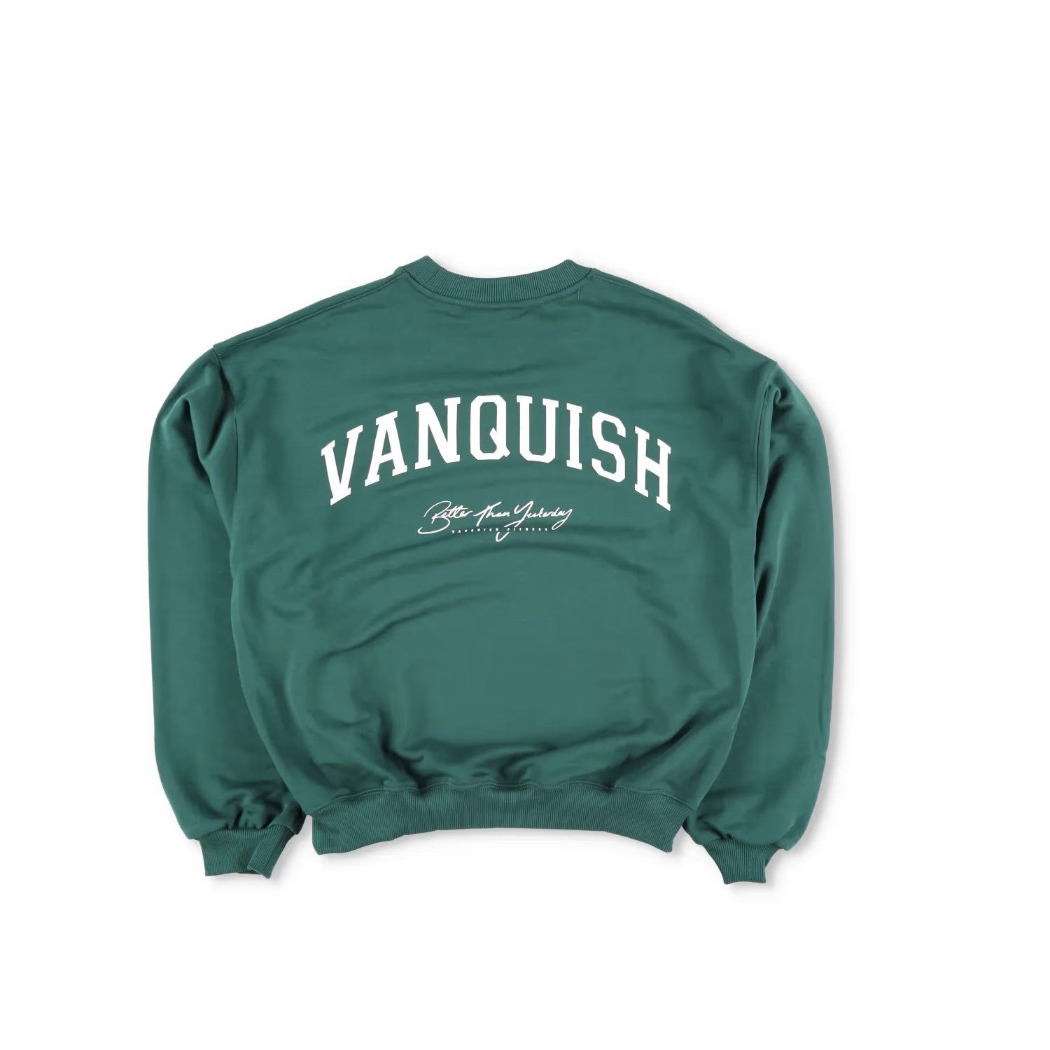 VANQUISH Mens Sweatshirt Crew Neck Long Sleeve Logo Pullover Green M RRP 150 — View 6