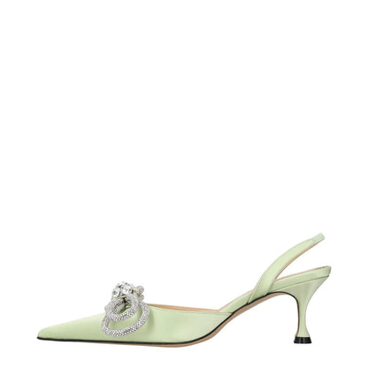 MACH & MACH Womens Slingback Heels Green Embellished Pointed Toe UK 2 RRP 500 — View 4