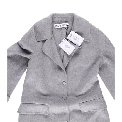 J.W.Anderson Mens Straight Fit Multi Button Grey Wool Blend Overcoat 8 RRP 1210 — View 8