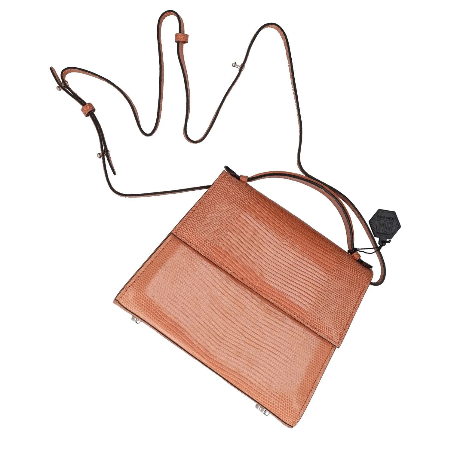 HUNTING SEASON Womens Top Handle Bag Structured Beige Leather Size S RRP 895 — View 8