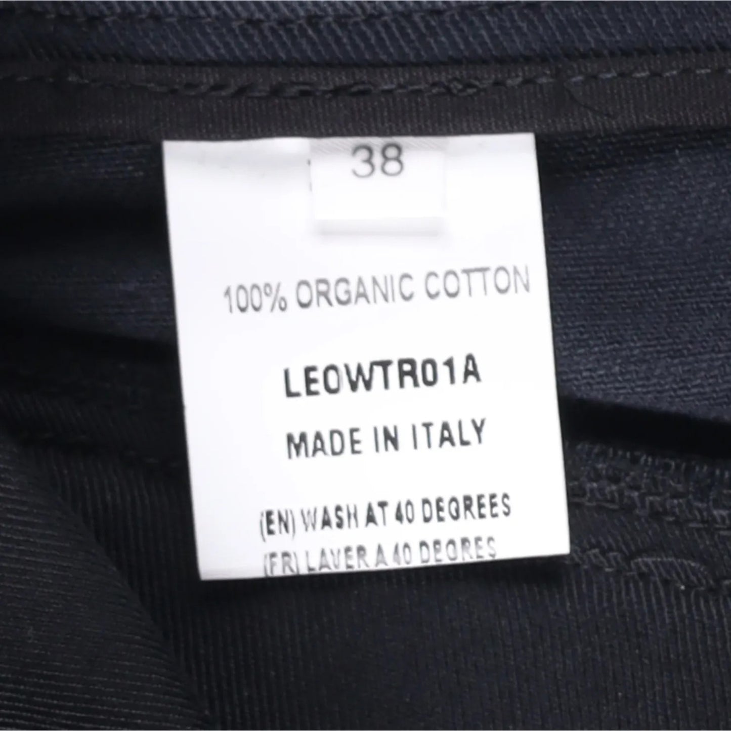 ZILVER Mens Trousers Regular Fit Blue Chino Organic Cotton Size 38 RRP 200 — View 10