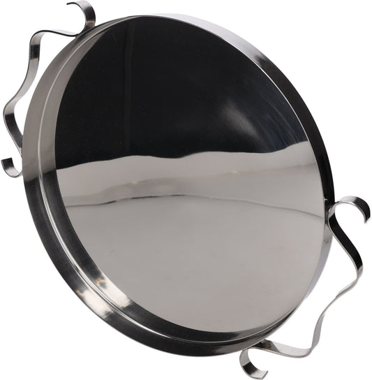 Sophie Lou Jacobsen Squiggle Tray Large Silver Stainless Steel Round OS RRP 155