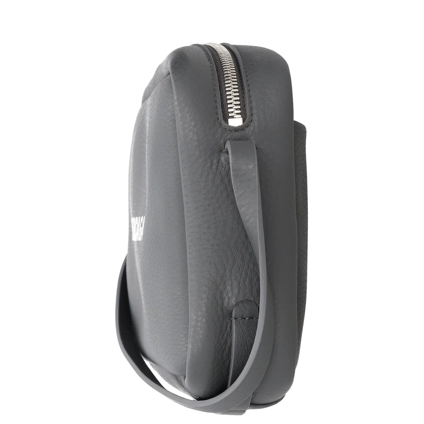 BALENCIAGA Womens Crossbody Bag Grey Leather Handbag Logo Size Small RRP 950 — View 5