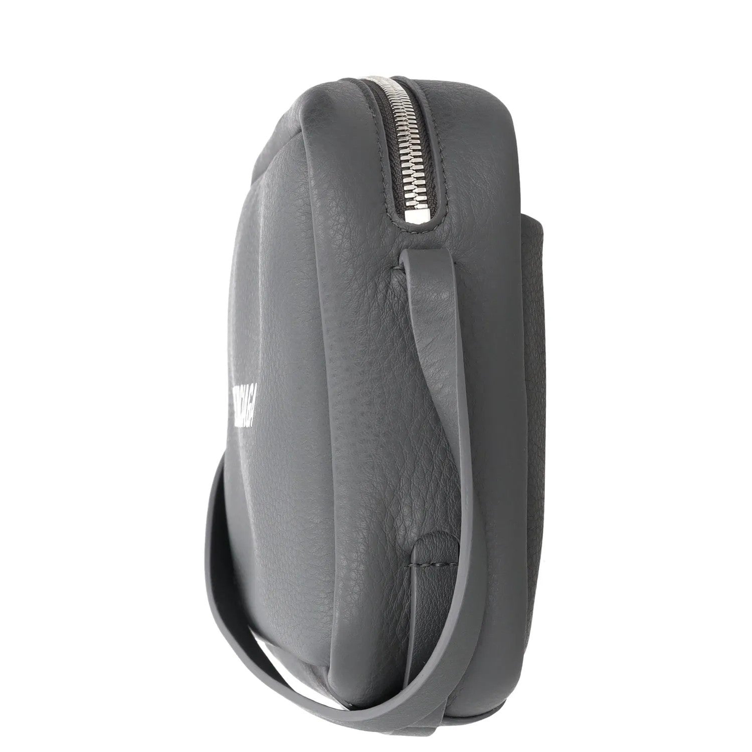 BALENCIAGA Womens Crossbody Bag Grey Leather Handbag Logo Size Small RRP 950 — View 5
