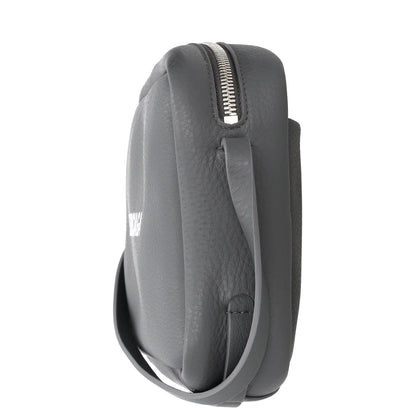 BALENCIAGA Womens Crossbody Bag Grey Leather Handbag Logo Size Small RRP 950 — View 5