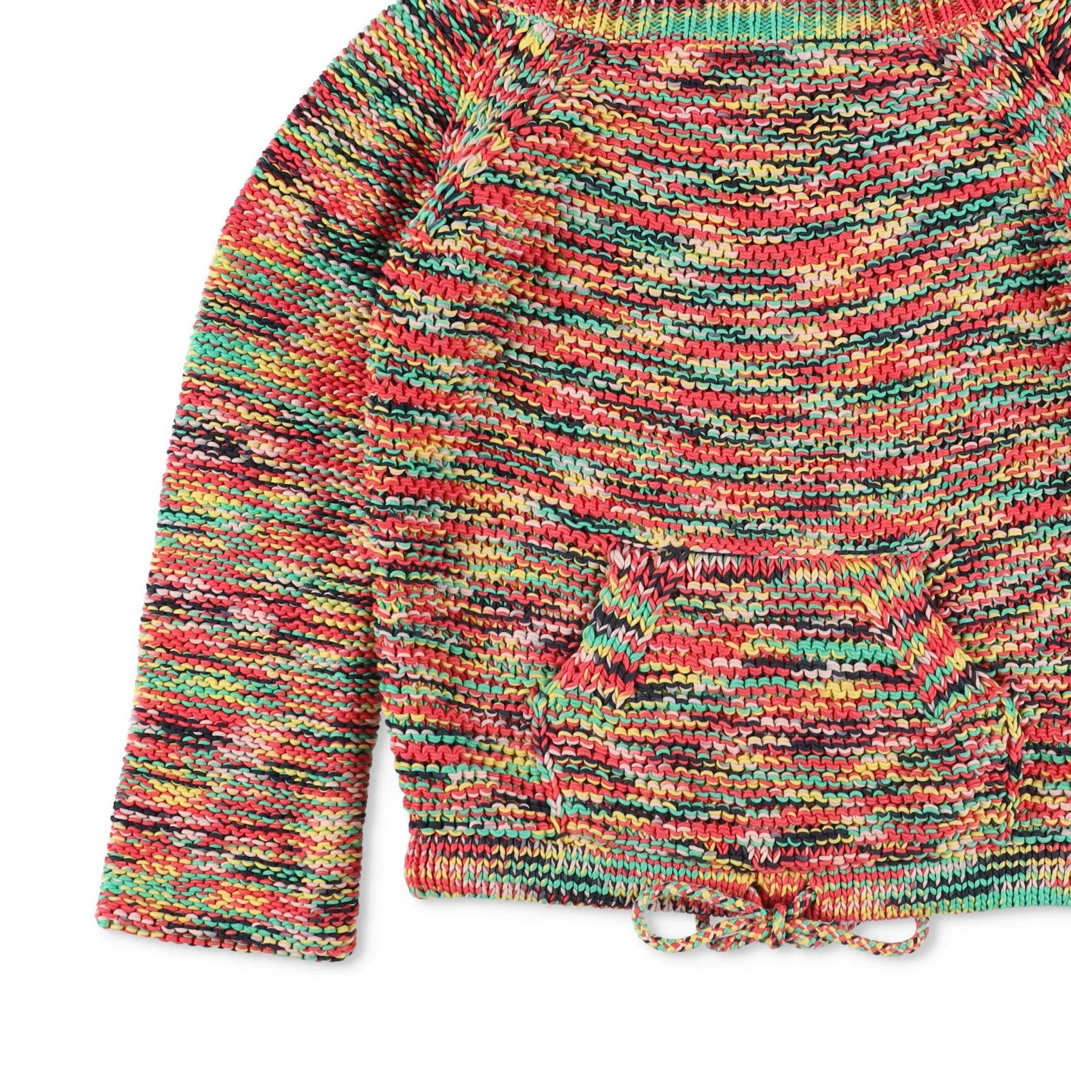 CHLOE Womens Knit Rainbow Kangaroo Pouch Pullover Jumper Multicoloured L RRP 730 — View 3