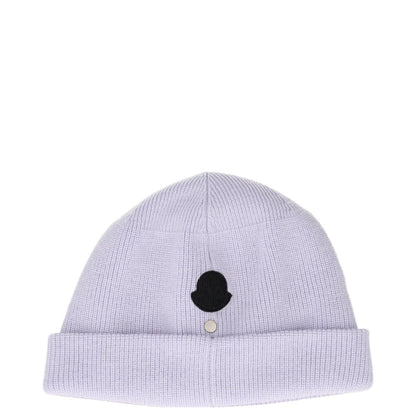 MONCLER GENIUS X Alyx Mens Hat Purple Beanie Purple Knit Logo One Size RRP 185