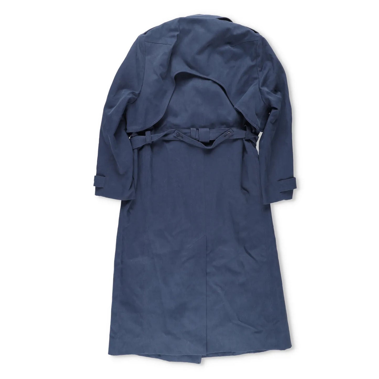 SINEAD O'DWYER Womens Trench Coat Cotton Drill Blue Wast Belt Long 12 RRP 2110 — View 6