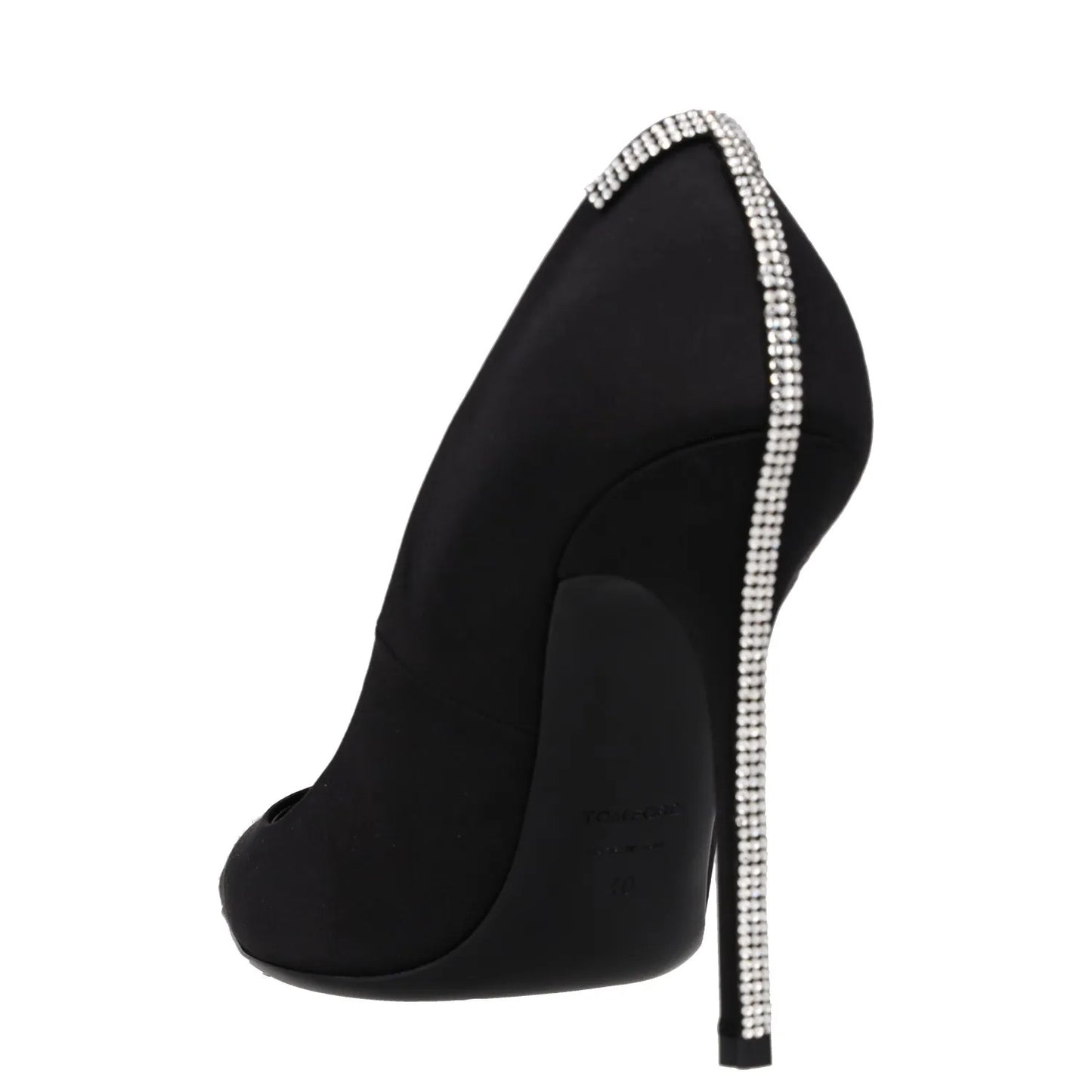 TOM FORD Womens Court Heels Black Stiletto Embellished Synthetic UK7 RRP 650 — View 5