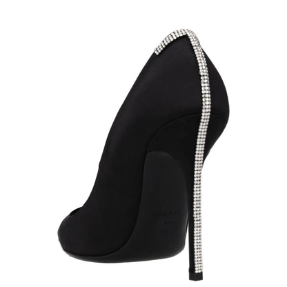 TOM FORD Womens Court Heels Black Stiletto Embellished Synthetic UK7 RRP 650 — View 5