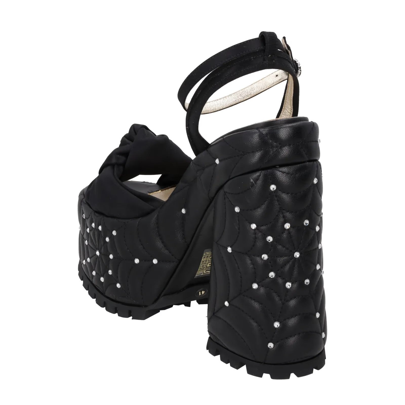 Charlotte Olympia Womens Miranda Sandals Satin Slingback Black UK 3.5 RRP 995 — View 5