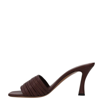 NEOUS Womens Brown Leather Mule Heel Comfort Ruched Slip On UK 7 RRP 586 — View 4