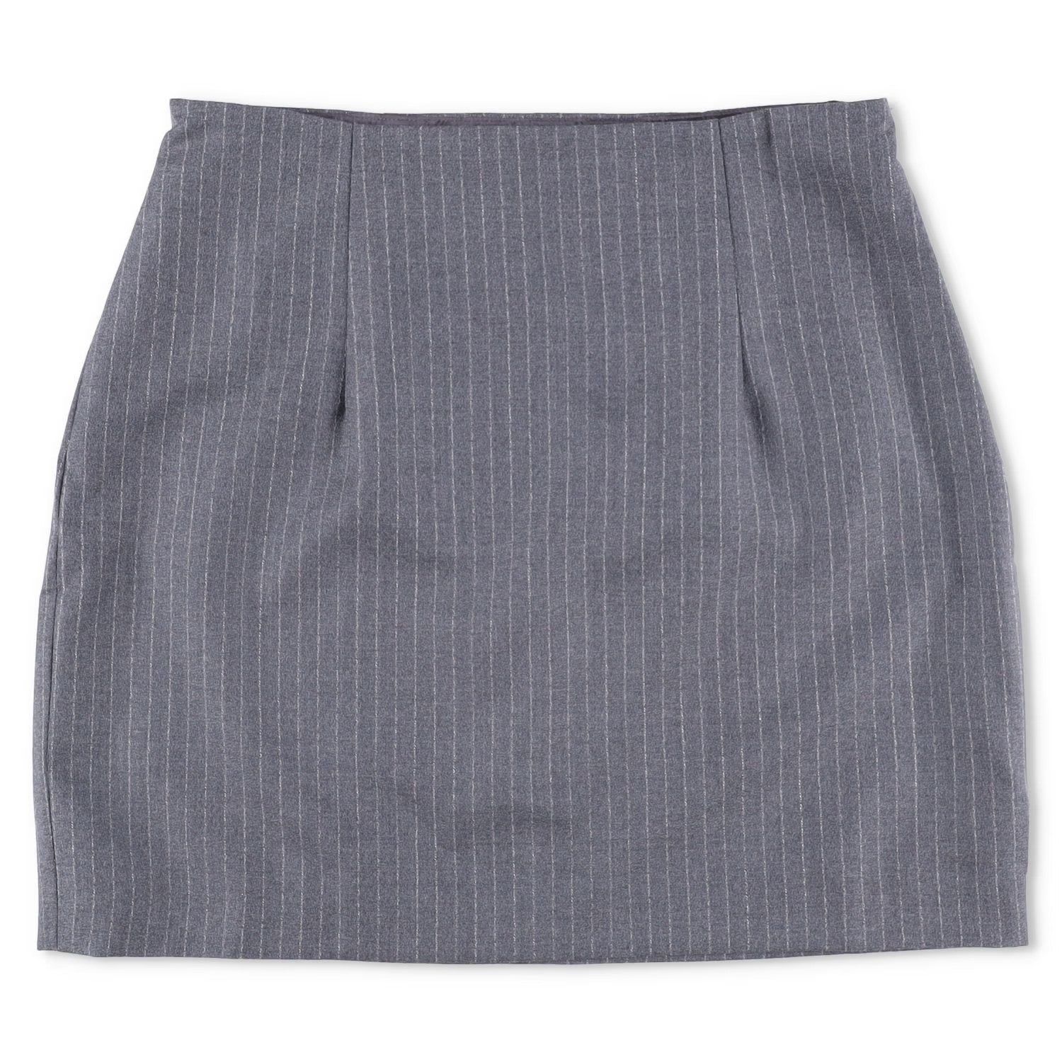 GAUGE81 Womens Mani Pinstripe Mini Skirt Grey Twill Short Size 42 RRP 295