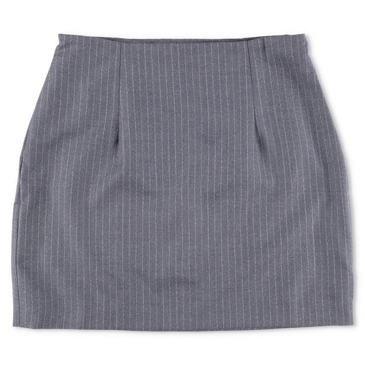 GAUGE81 Womens Mani Pinstripe Mini Skirt Grey Twill Short Size 42 RRP 295