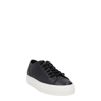 COMMON PROJECTS Womens Trainers Black Leather White Low Top Lace Up UK 4 RRP 395 — View 2