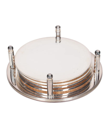 SOHO HOME Rochester Engraved Silver Coasters Set Of 4 Stainless Steel OS RRP 125 — View 4