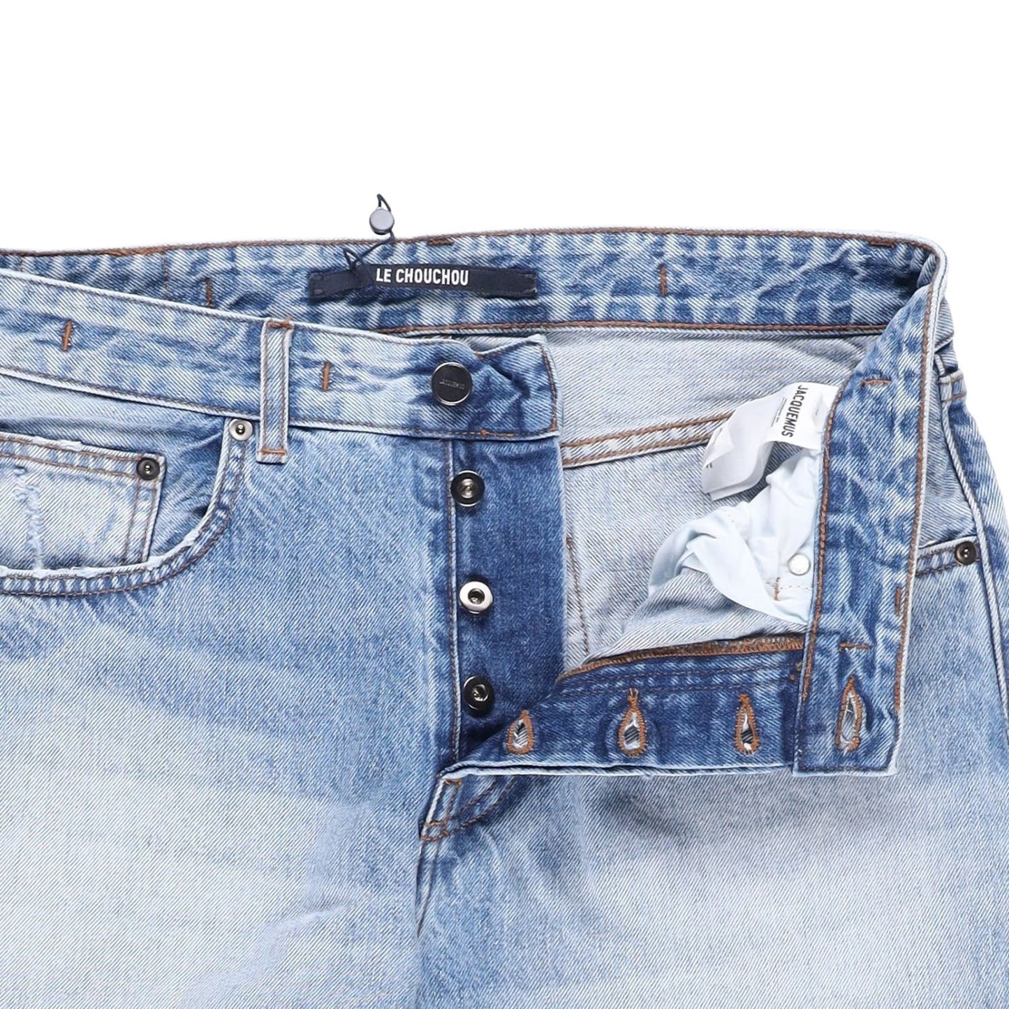 JACQUEMUS Mens Le De-Nimes Fresa Jeans Blue Denim Light Wash Size 31 RRP 290 — View 9