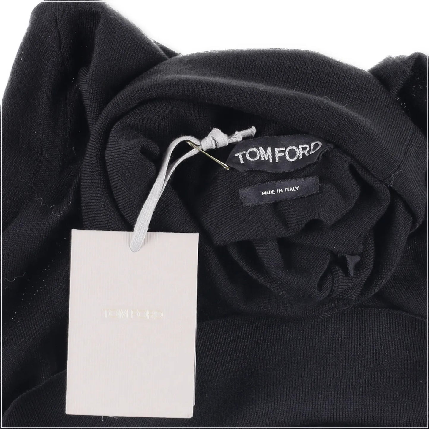 TOM FORD Mens Fine Gauge Merino Roll Neck Black Turtleneck Jumper Size 48 RRP930 — View 6