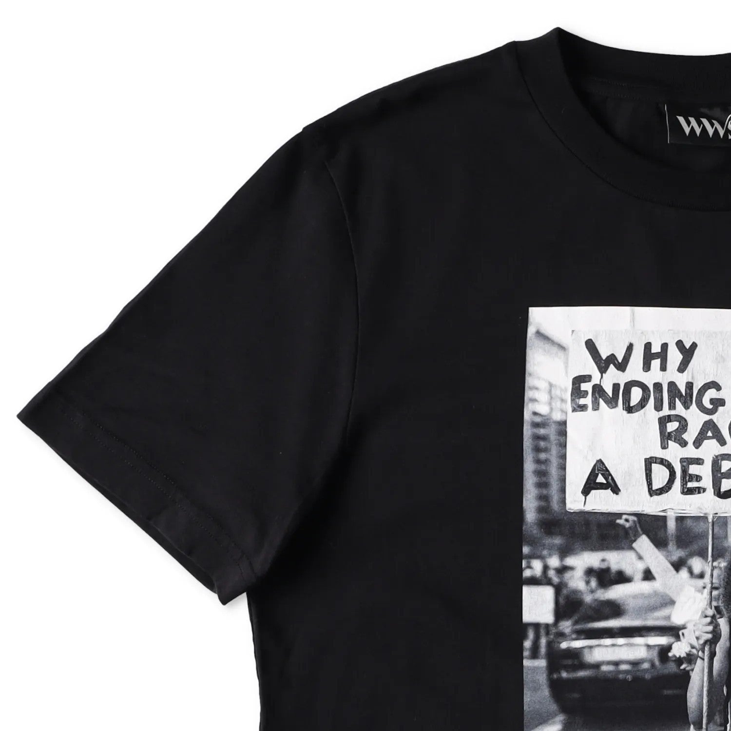 WHAT WE SEEE + MISAN HARRIMAN Womens T-Shirt Black Cotton Graphic 3 M RRP 65 — View 4
