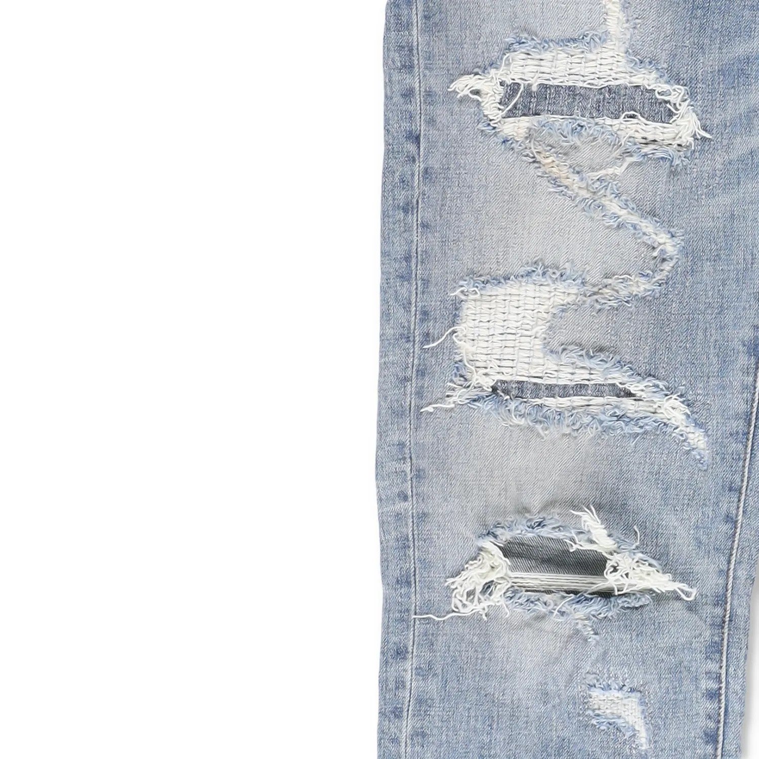 PURPLE BRAND Mens Light Indigo Vintage Ripped Skinny Jeans 5 Pocket 33 RRP 275 — View 6