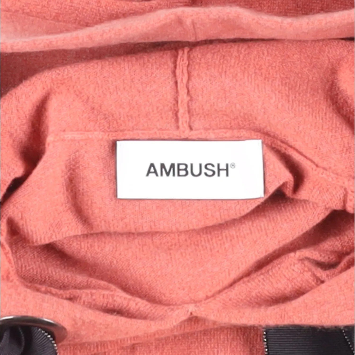 AMBUSH Womens Cropped Hoodie Pullover Pink Wide Drawstring Size S RRP 320 — View 5