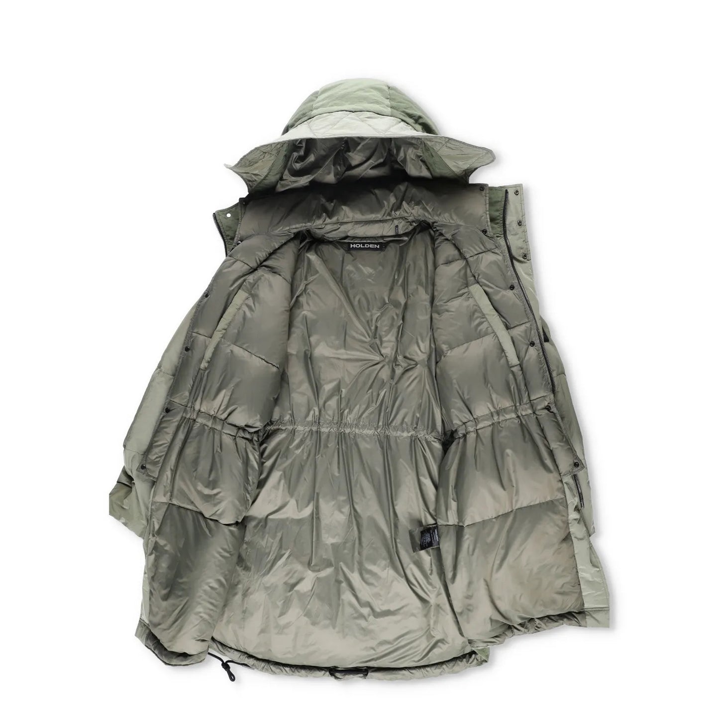 HOLDEN Mens Green Parka Coat Softshell Stand Up Collar Zip Closure M RRP 800 — View 7