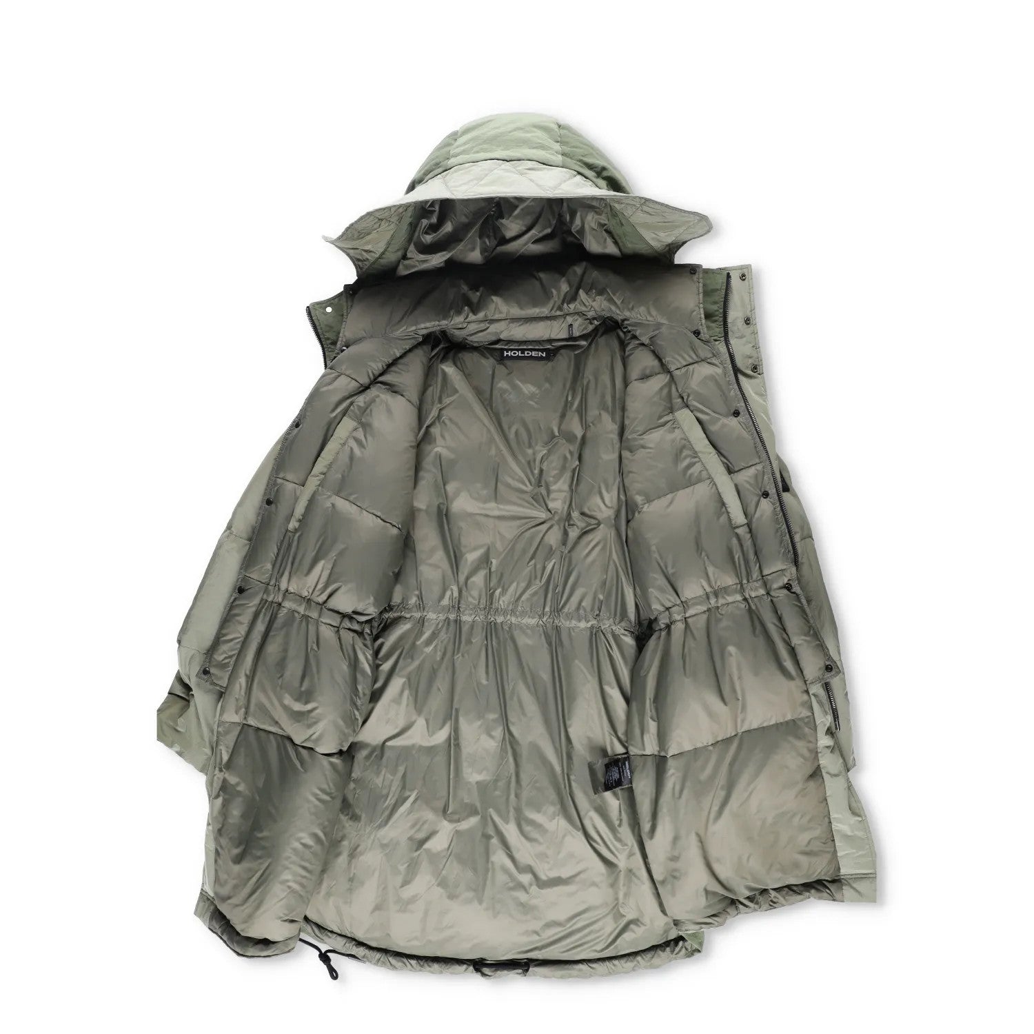 HOLDEN Mens Green Parka Coat Softshell Stand Up Collar Zip Closure M RRP 800 — View 7