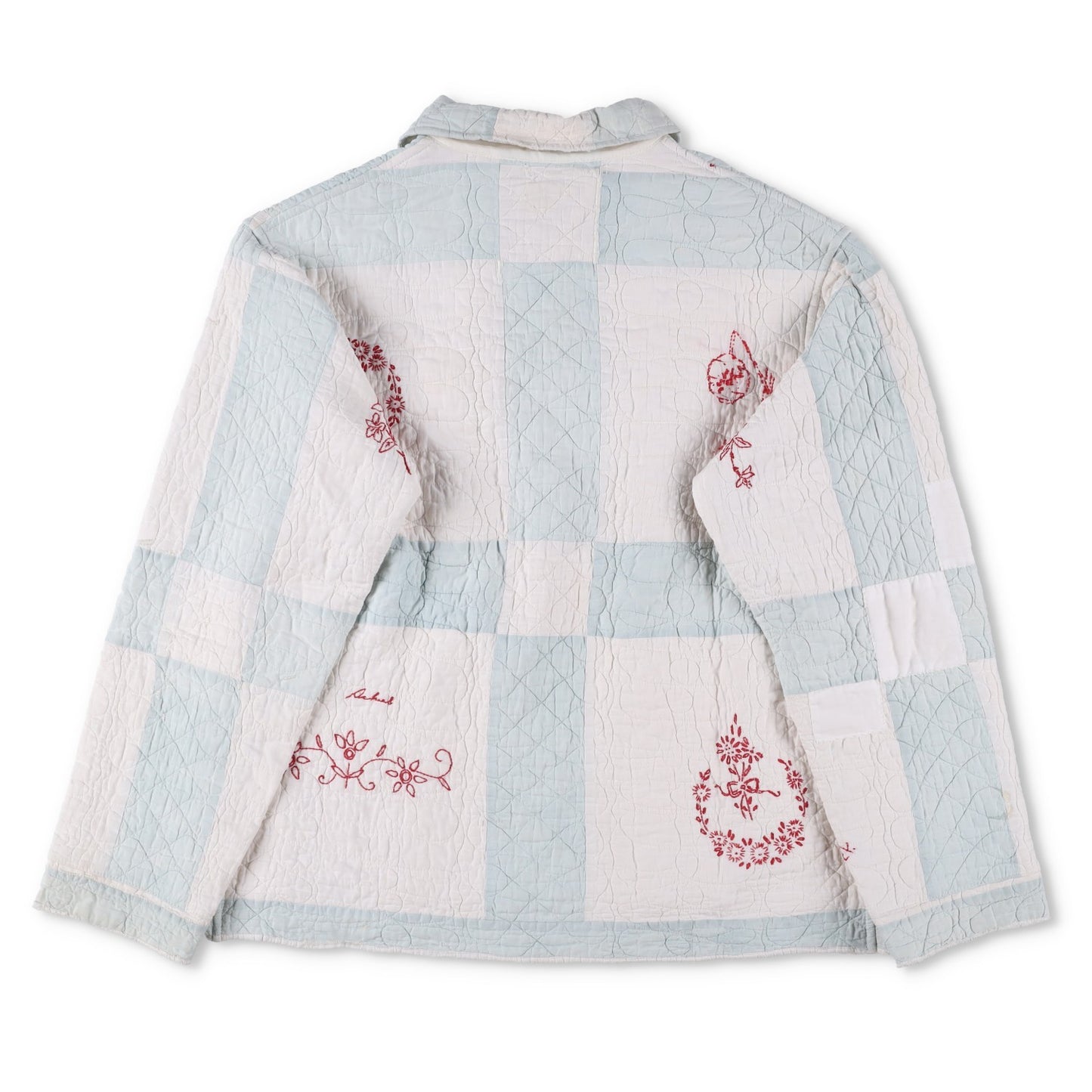BODE 2019 Rare Patchwork Upcycled Quilt Workwear Jacket Blue Size M-L RRP1700 — View 3