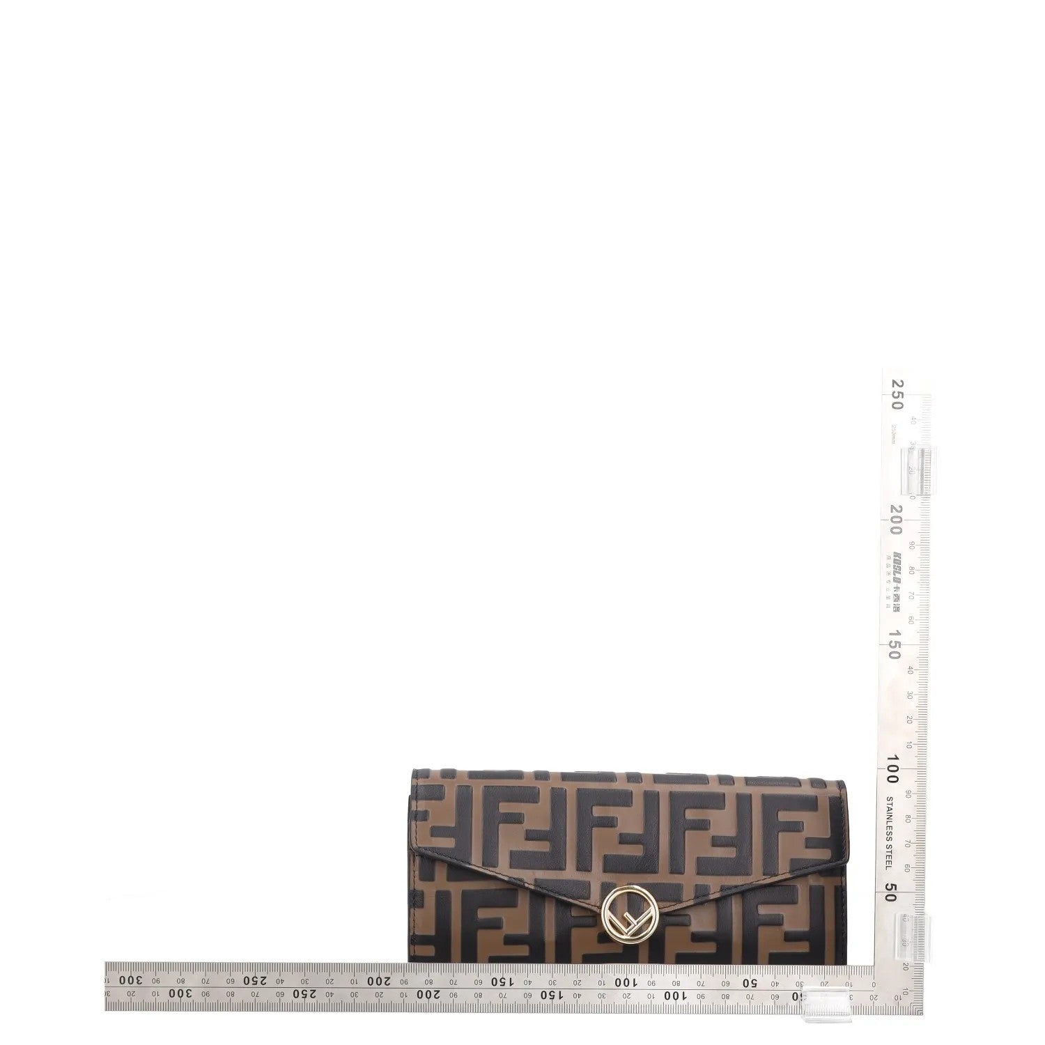 FENDI Womens Wallet On A Chain Bag Brown Leather Logo Size XS RRP 1200 — View 3