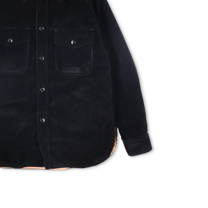 MONCLER X Palm Angels Womens Shirt Button-Up Corduroy Black Collared 38 RRP 865 — View 4